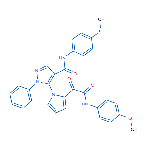 N-(4-Methoxyphenyl)-5-(2-{[(4-methoxyphenyl)carbamoyl]carbonyl}-1H-pyrrol-1-yl)-1-phenyl-1H-pyrazole-4-carboxamide 1g
