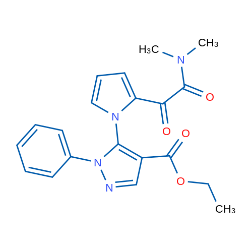Ethyl 5-{2-[(dimethylcarbamoyl)carbonyl]-1H-pyrrol-1-yl}-1-phenyl-1H-pyrazole-4-carboxylate 1g