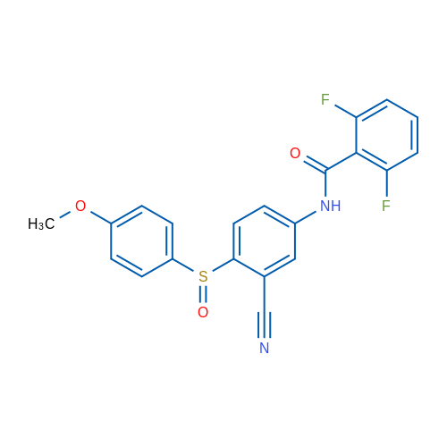 N-[3-Cyano-4-(4-methoxybenzenesulfinyl)phenyl]-2,6-difluorobenzamide 1g