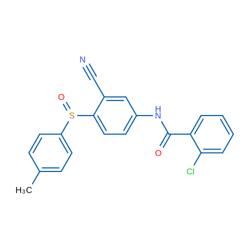 2-Chloro-N-[3-cyano-4-(4-methylbenzenesulfinyl)phenyl]benzamide 1g