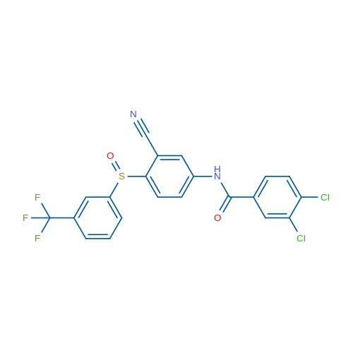 3,4-Dichloro-N-{3-cyano-4-[3-(trifluoromethyl)benzenesulfinyl]phenyl}benzamide 1g