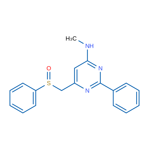 6-[(Benzenesulfinyl)methyl]-N-methyl-2-phenylpyrimidin-4-amine 1g
