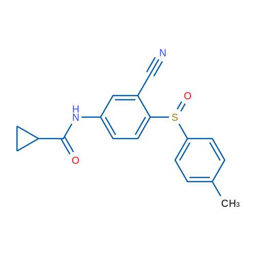 N-[3-Cyano-4-(4-methylbenzenesulfinyl)phenyl]cyclopropanecarboxamide 2mg
