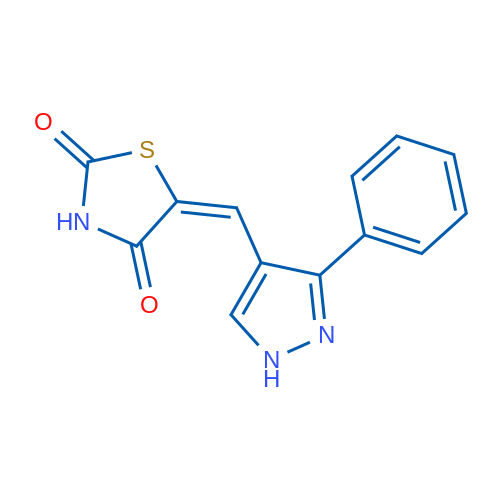 (5E)-5-[(3-Phenyl-1H-pyrazol-4-yl)methylidene]-1,3-thiazolidine-2,4-dione 1g