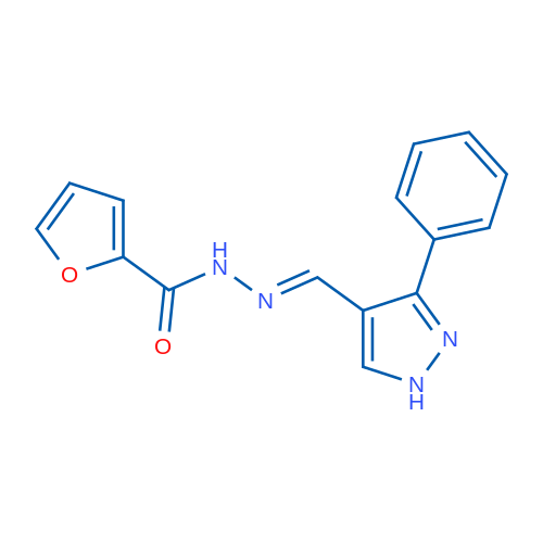 N'-[(1E)-(3-Phenyl-1H-pyrazol-4-yl)methylidene]furan-2-carbohydrazide 1g