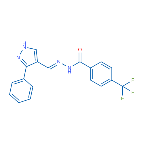 N'-[(1E)-(3-Phenyl-1H-pyrazol-4-yl)methylidene]-4-(trifluoromethyl)benzohydrazide 1g