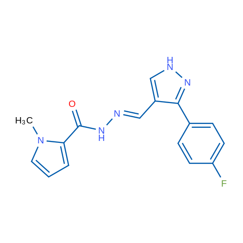 N'-[(1E)-[3-(4-Fluorophenyl)-1H-pyrazol-4-yl]methylidene]-1-methyl-1H-pyrrole-2-carbohydrazide 1g