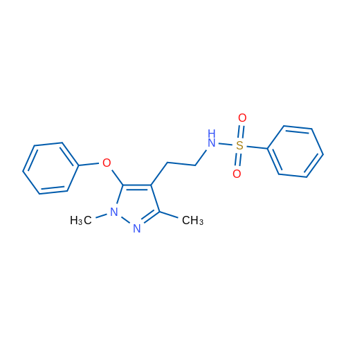 N-[2-(1,3-Dimethyl-5-phenoxy-1H-pyrazol-4-yl)ethyl]benzenesulfonamide 1g