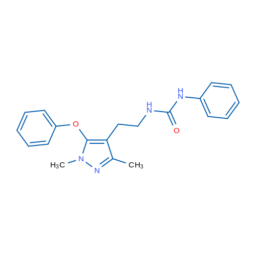3-[2-(1,3-Dimethyl-5-phenoxy-1H-pyrazol-4-yl)ethyl]-1-phenylurea 1g