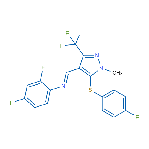 (1E)-N-(2,4-Difluorophenyl)-1-{5-[(4-fluorophenyl)sulfanyl]-1-methyl-3-(trifluoromethyl)-1H-pyrazol-4-yl}methanimine 1g
