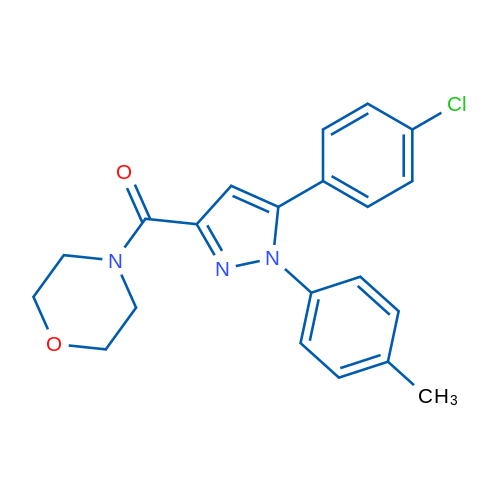 4-[5-(4-Chlorophenyl)-1-(4-methylphenyl)-1H-pyrazole-3-carbonyl]morpholine 1g