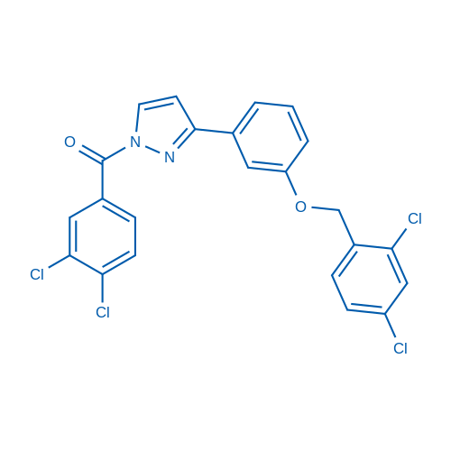 1-(3,4-Dichlorobenzoyl)-3-{3-[(2,4-dichlorophenyl)methoxy]phenyl}-1H-pyrazole 10mg