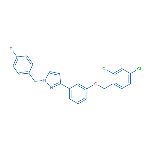3-{3-[(2,4-dichlorophenyl)methoxy]phenyl}-1-[(4-fluorophenyl)methyl]-1H-pyrazole 1g