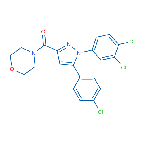 4-[5-(4-Chlorophenyl)-1-(3,4-dichlorophenyl)-1H-pyrazole-3-carbonyl]morpholine 1g