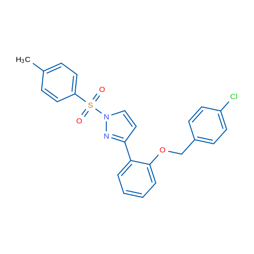 3-{2-[(4-chlorophenyl)methoxy]phenyl}-1-(4-methylbenzenesulfonyl)-1H-pyrazole 1g