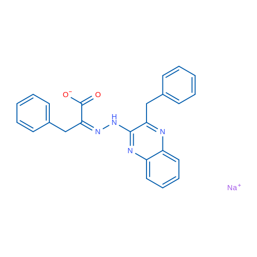 Sodium (2Z)-2-[2-(3-benzylquinoxalin-2-yl)hydrazin-1-ylidene]-3-phenylpropanoate 1g