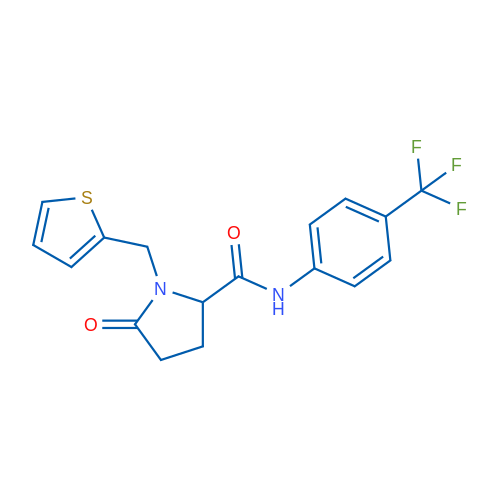5-Oxo-1-[(thiophen-2-yl)methyl]-N-[4-(trifluoromethyl)phenyl]pyrrolidine-2-carboxamide 1g