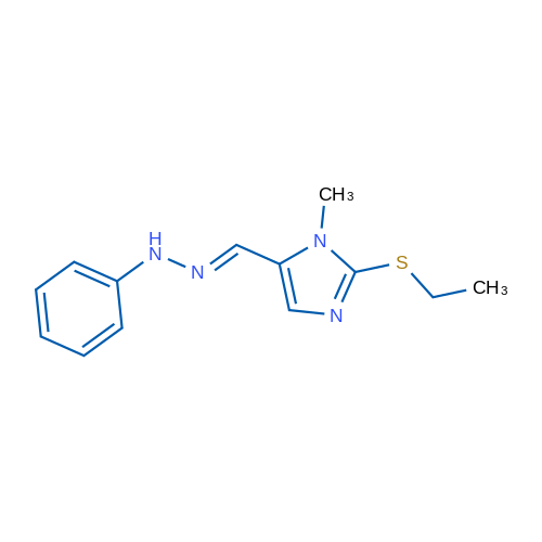 2-(Ethylsulfanyl)-1-methyl-5-[(1E)-(2-phenylhydrazin-1-ylidene)methyl]-1H-imidazole 1g
