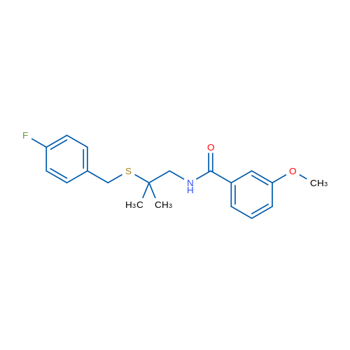 N-(2-{[(4-fluorophenyl)methyl]sulfanyl}-2-methylpropyl)-3-methoxybenzamide 1g