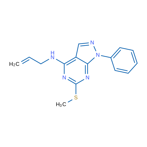 6-(Methylsulfanyl)-1-phenyl-N-(prop-2-en-1-yl)-1H-pyrazolo[3,4-d]pyrimidin-4-amine 1g