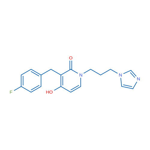 3-[(4-Fluorophenyl)methyl]-4-hydroxy-1-[3-(1H-imidazol-1-yl)propyl]-1,2-dihydropyridin-2-one 1g