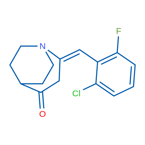 (2E)-2-[(2-Chloro-6-fluorophenyl)methylidene]-1-azabicyclo[3.2.2]nonan-4-one 1g