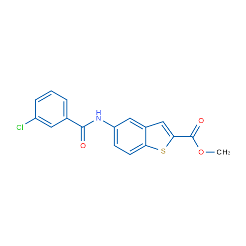 Methyl 5-(3-chlorobenzamido)-1-benzothiophene-2-carboxylate 1g