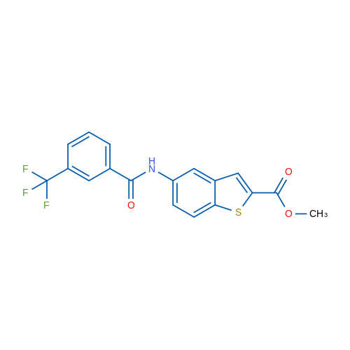 Methyl 5-[3-(trifluoromethyl)benzamido]-1-benzothiophene-2-carboxylate 1g