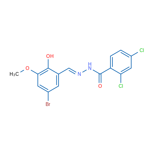 N'-[(1E)-(5-Bromo-2-hydroxy-3-methoxyphenyl)methylidene]-2,4-dichlorobenzohydrazide 1g