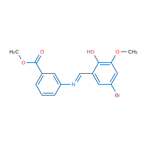 Methyl 3-[(E)-[(5-bromo-2-hydroxy-3-methoxyphenyl)methylidene]amino]benzoate 10mg