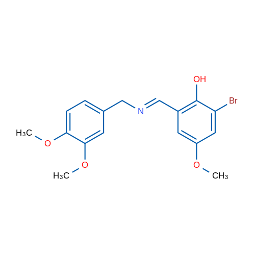 2-Bromo-6-[(1E)-{[(3,4-dimethoxyphenyl)methyl]imino}methyl]-4-methoxyphenol 1g