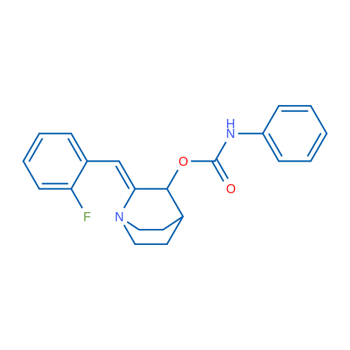 (2Z)-2-[(2-Fluorophenyl)methylidene]-1-azabicyclo[2.2.2]octan-3-yl N-phenylcarbamate 1g