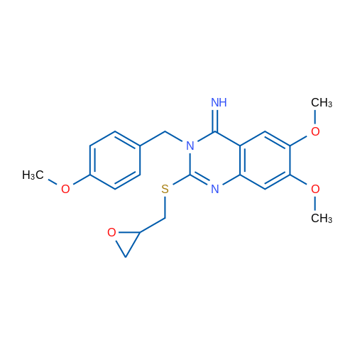 6,7-Dimethoxy-3-[(4-methoxyphenyl)methyl]-2-{[(oxiran-2-yl)methyl]sulfanyl}-3,4-dihydroquinazolin-4-imine 1g