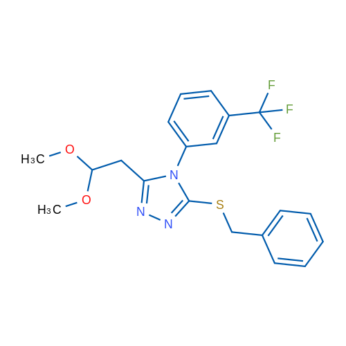 3-(Benzylsulfanyl)-5-(2,2-dimethoxyethyl)-4-[3-(trifluoromethyl)phenyl]-4H-1,2,4-triazole 1g