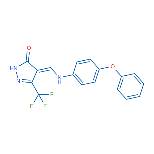 4-{[(4-phenoxyphenyl)amino]methylidene}-3-(trifluoromethyl)-4,5-dihydro-1H-pyrazol-5-one 1g