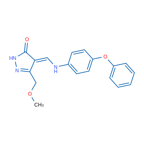 3-(Methoxymethyl)-4-{[(4-phenoxyphenyl)amino]methylidene}-4,5-dihydro-1H-pyrazol-5-one 1g
