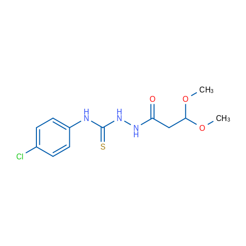 N-{[(4-chlorophenyl)carbamothioyl]amino}-3,3-dimethoxypropanamide 1g