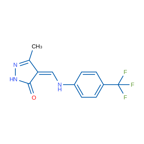 3-Methyl-4-({[4-(trifluoromethyl)phenyl]amino}methylidene)-4,5-dihydro-1H-pyrazol-5-one 1g