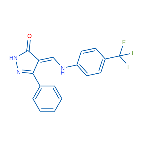 3-Phenyl-4-({[4-(trifluoromethyl)phenyl]amino}methylidene)-4,5-dihydro-1H-pyrazol-5-one 1g