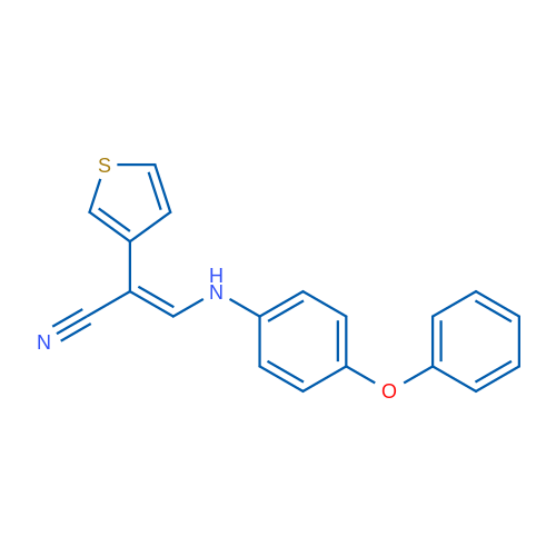 (2E)-3-[(4-Phenoxyphenyl)amino]-2-(thiophen-3-yl)prop-2-enenitrile 1g