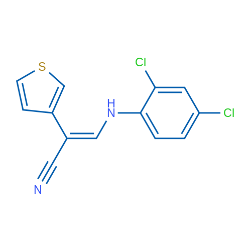 (2E)-3-[(2,4-Dichlorophenyl)amino]-2-(thiophen-3-yl)prop-2-enenitrile 1g
