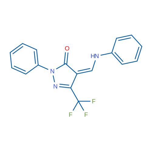 (4Z)-1-Phenyl-4-[(phenylamino)methylidene]-3-(trifluoromethyl)-4,5-dihydro-1H-pyrazol-5-one 1g