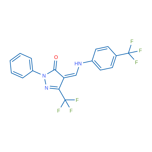 (4Z)-1-Phenyl-3-(trifluoromethyl)-4-({[4-(trifluoromethyl)phenyl]amino}methylidene)-4,5-dihydro-1H-pyrazol-5-one 1g