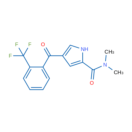 N,N-Dimethyl-4-[2-(trifluoromethyl)benzoyl]-1H-pyrrole-2-carboxamide 1g