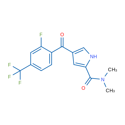4-[2-Fluoro-4-(trifluoromethyl)benzoyl]-N,N-dimethyl-1H-pyrrole-2-carboxamide 1g