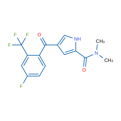 4-[4-Fluoro-2-(trifluoromethyl)benzoyl]-N,N-dimethyl-1H-pyrrole-2-carboxamide 1g