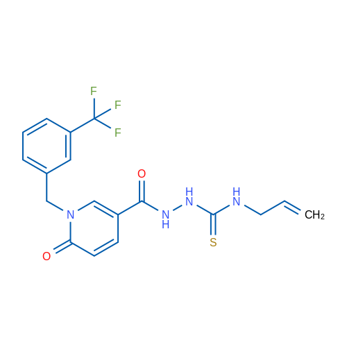 6-Oxo-N-{[(prop-2-en-1-yl)carbamothioyl]amino}-1-{[3-(trifluoromethyl)phenyl]methyl}-1,6-dihydropyridine-3-carboxamide 1g