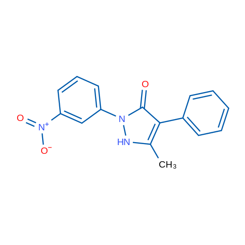5-Methyl-2-(3-nitrophenyl)-4-phenyl-2,3-dihydro-1H-pyrazol-3-one 1g