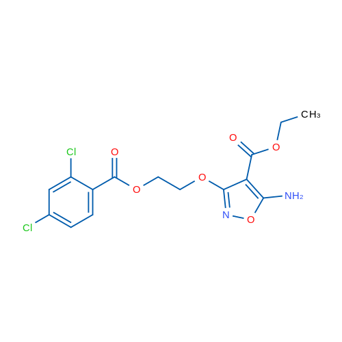 Ethyl 5-amino-3-[2-(2,4-dichlorobenzoyloxy)ethoxy]-1,2-oxazole-4-carboxylate 1g
