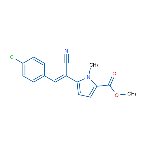 Methyl 5-[(1Z)-2-(4-chlorophenyl)-1-cyanoeth-1-en-1-yl]-1-methyl-1H-pyrrole-2-carboxylate 1g
